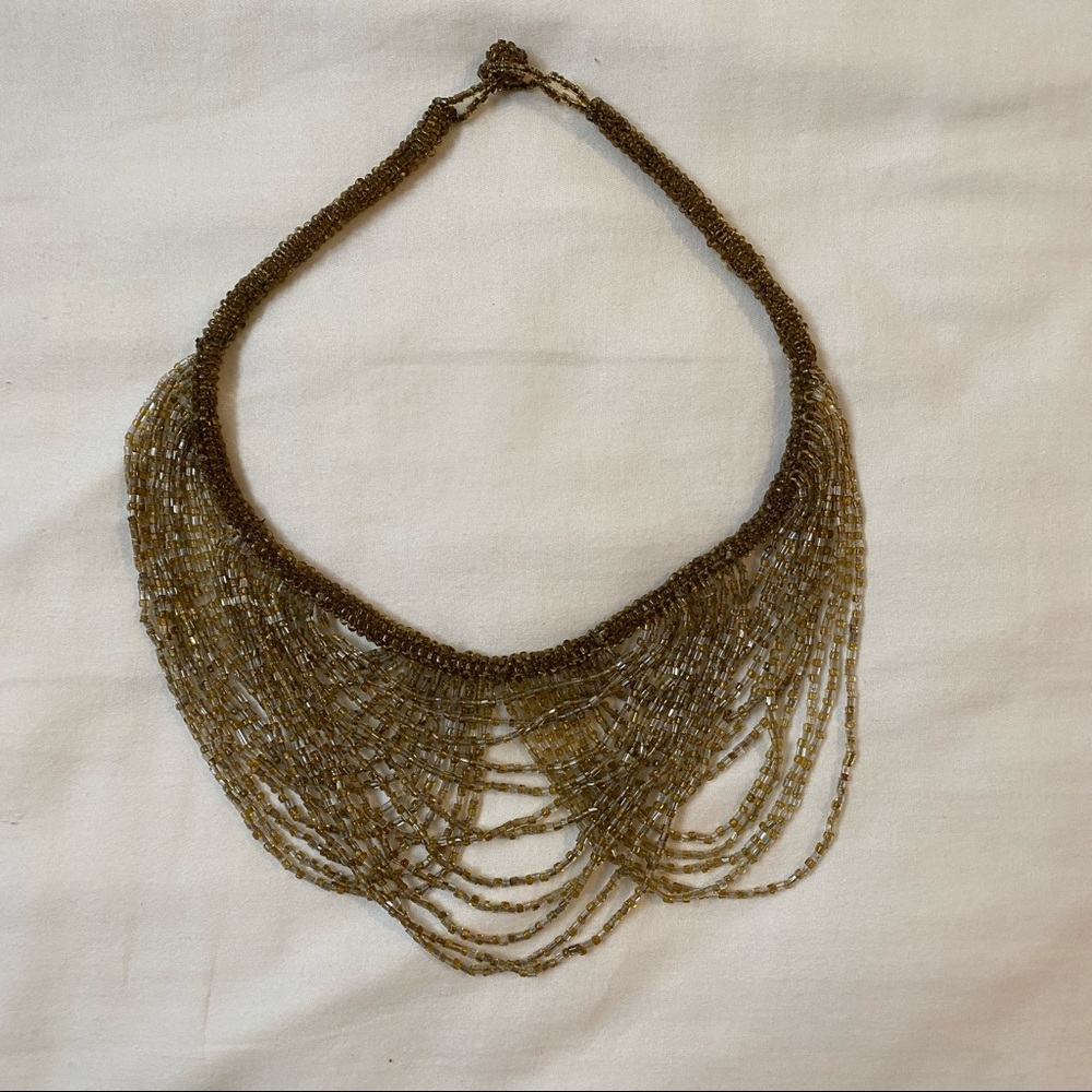 Vintage Beaded Costume Necklace